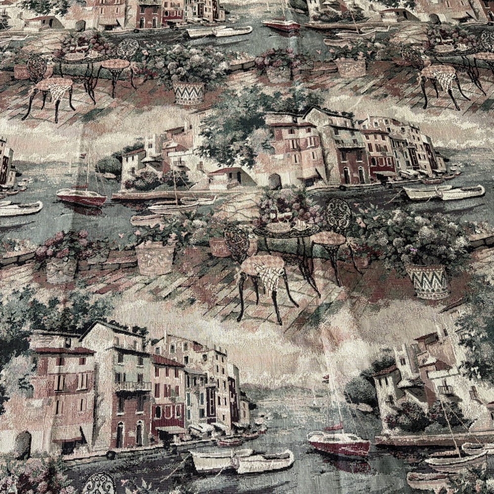 European Villa Jacquard Woven Tapestry Fabric 3 Yards 57" Wide